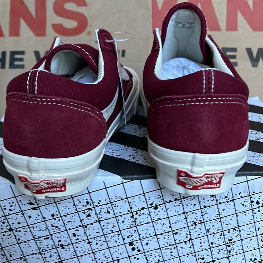 Vans Og Style 36 Lx Suede/Canvas Pomegranate/Classic White WMNS - Picture 14 of 16